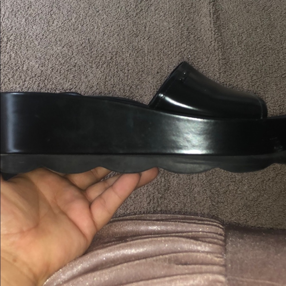 Prada black suede platform sandals - Picture 5 of 5